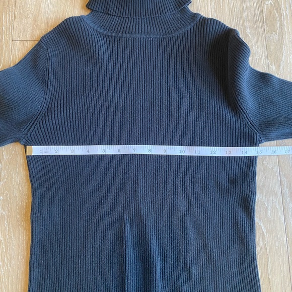 Faded Glory Black Turtleneck Ribbed Sweater - Picture 8 of 10